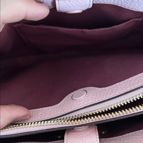 Coach Powder Pink Pebbled Leather Savannah Satchel - Picture 11 of 14